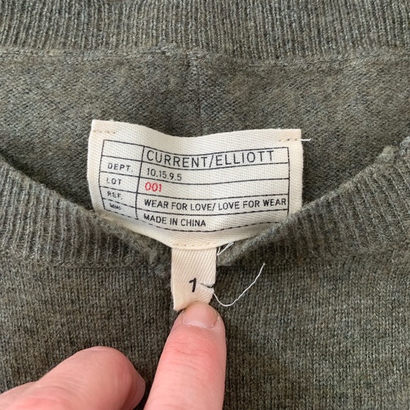 NWOT Current Elliot cashmere blend distressed sweater - Picture 8 of 9
